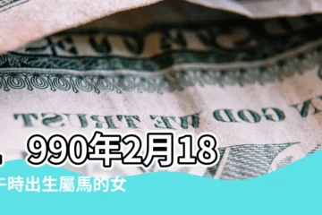 【1990年2月18日下午4點】1990年2月18日午時出生屬馬的女性八字算命 |1990年2月18日出生的人命好嗎 |1990年2月18日出生時間看命運 |