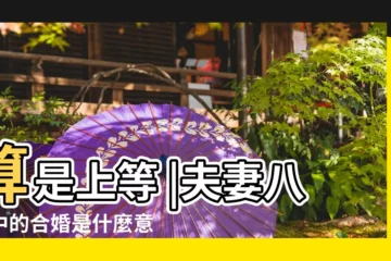 【八字合婚才45分】算是上等 |夫妻八字中的合婚是什麼意思 |為什麼八字合婚只有15分的簡單介紹 |