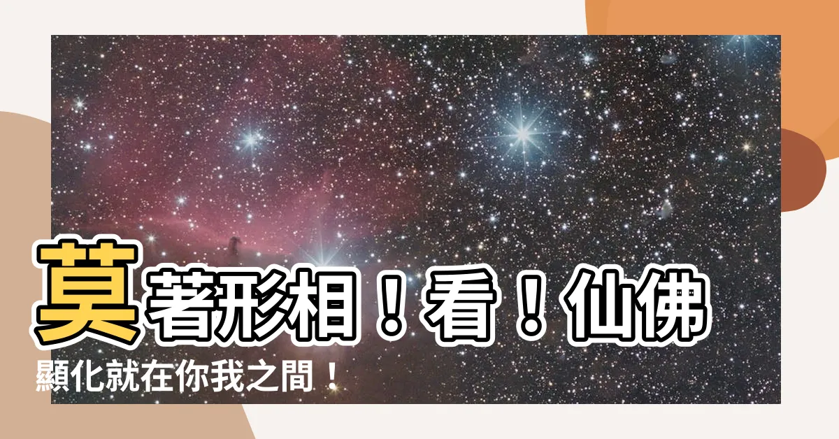 【莫著形相】莫著形相！看！仙佛顯化就在你我之間！