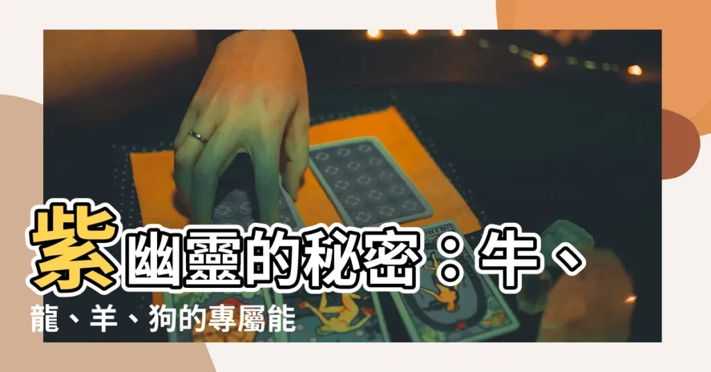 【紫幽靈屬性】紫幽靈的秘密：牛、龍、羊、狗的專屬能量手鍊