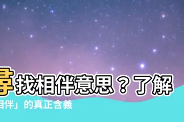 【相伴意思】尋找相伴意思？瞭解「相伴」的真正含義！