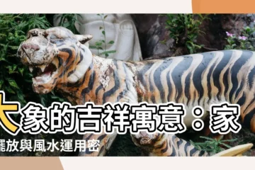 【大象的寓意】大象的吉祥寓意：家居擺放與風水運用密不可分