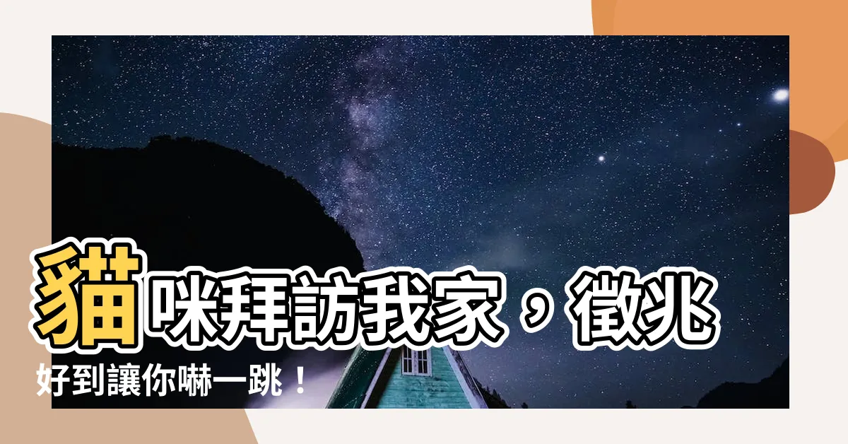 【貓來家裡】貓咪拜訪我家，徵兆好到讓你嚇一跳！
