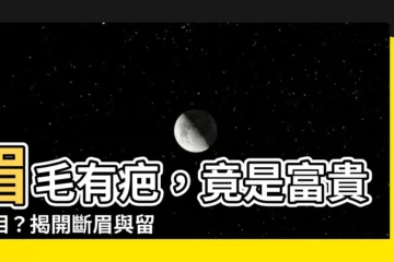 【眉毛有疤面相】眉毛有疤，竟是富貴之相？揭開斷眉與留疤的命運秘密