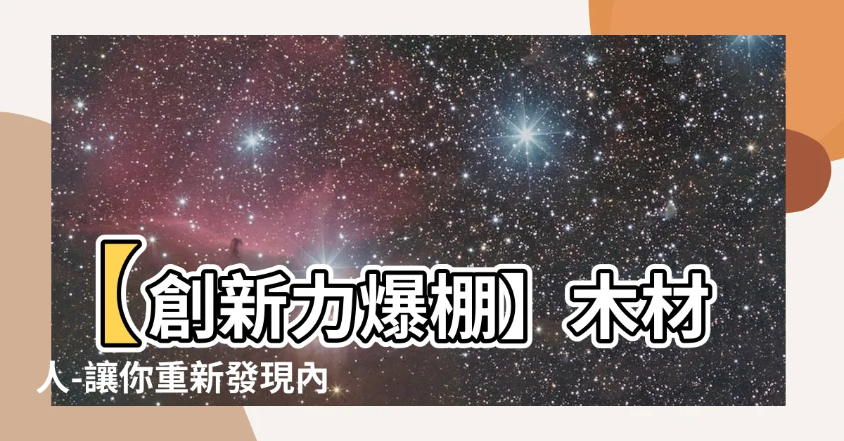 【木材人】【創新力爆棚】木材人-讓你重新發現內在潛力