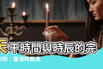 【天干時間】天干時間與時辰的完美對照：釐清時辰奧妙，掌握時間節奏