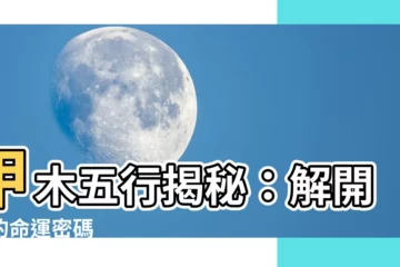 【甲 五行】甲木五行揭秘：解開你的命運密碼
