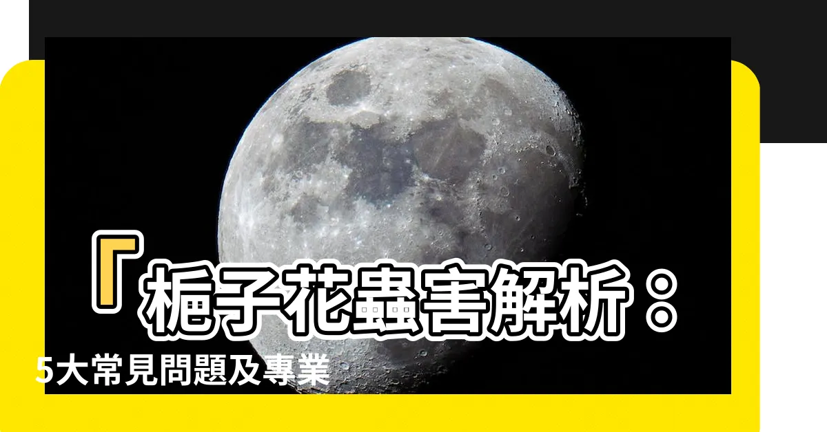 【梔子花蟲害】「梔子花蟲害解析：5大常見問題及專業防治技巧」