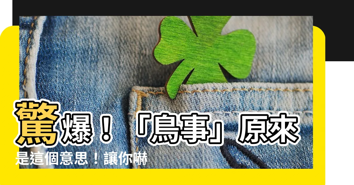 【鳥事意思】驚爆！「鳥事」原來是這個意思！讓你嚇傻！