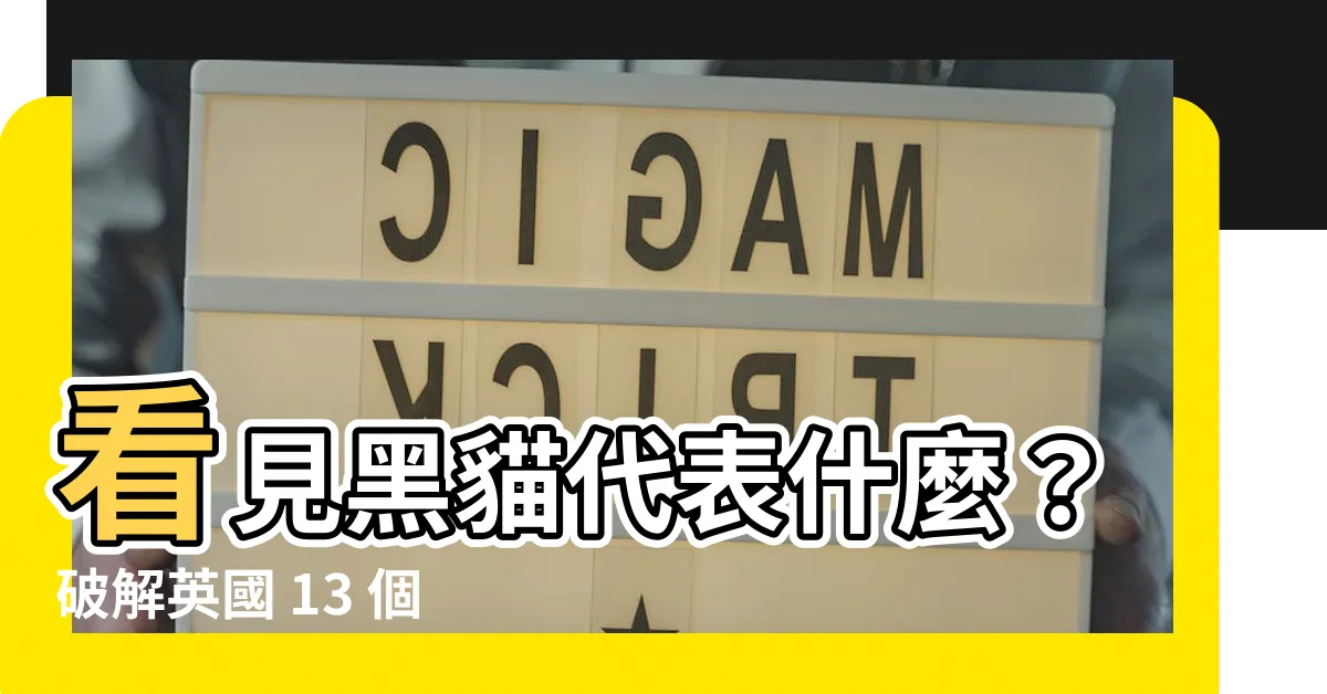 【看見黑貓代表什麼】看見黑貓代表什麼？破解英國 13 個特殊迷信！