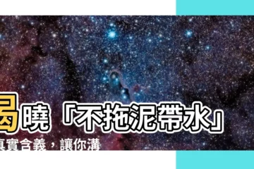 【不拖泥帶水意思】揭曉「不拖泥帶水」的真實含義，讓你溝通更犀利！