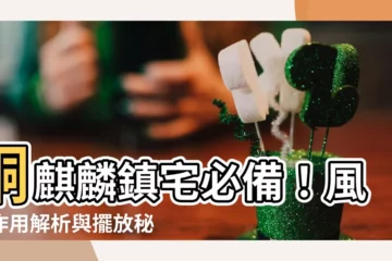 【銅麒麟作用】銅麒麟鎮宅必備！風水作用解析與擺放秘訣