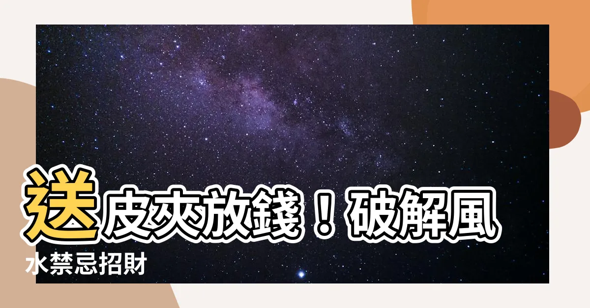 【送皮夾放錢】送皮夾放錢！破解風水禁忌招財