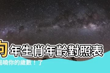 【狗 生肖】狗年生肖年齡對照表，揭曉你的歲數！瞭解戌狗的性格特質