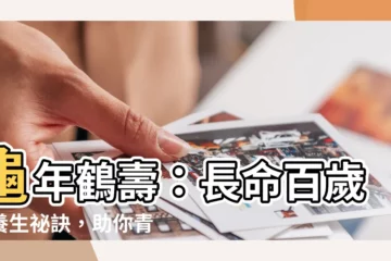 【龜年鶴壽】龜年鶴壽：長命百歲的養生秘訣，助你青春永駐