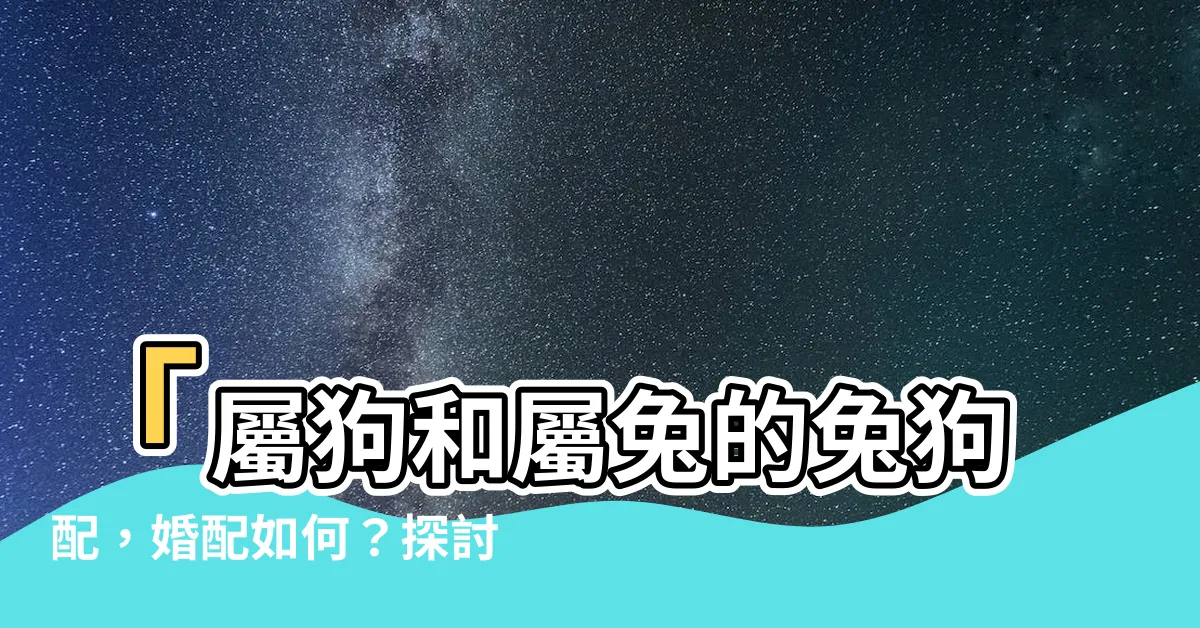 【兔狗配】「屬狗和屬兔的兔狗配，婚配如何？探討屬兔和屬狗的完美組合！」