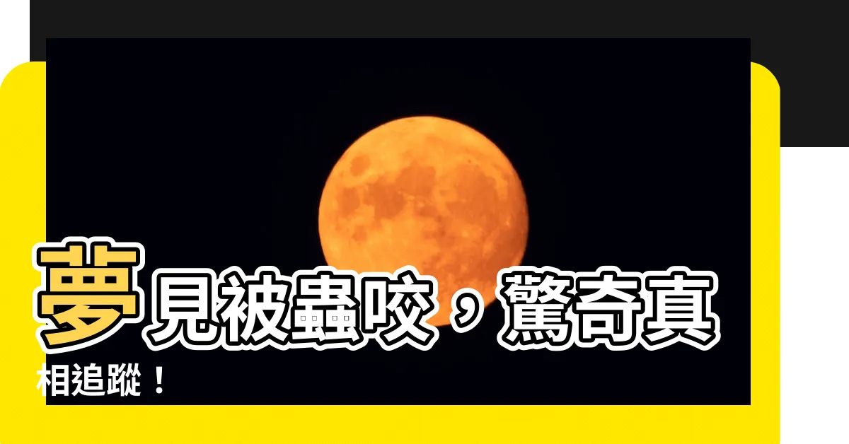 【夢見被蟲咬】夢見被蟲咬，驚奇真相追蹤！