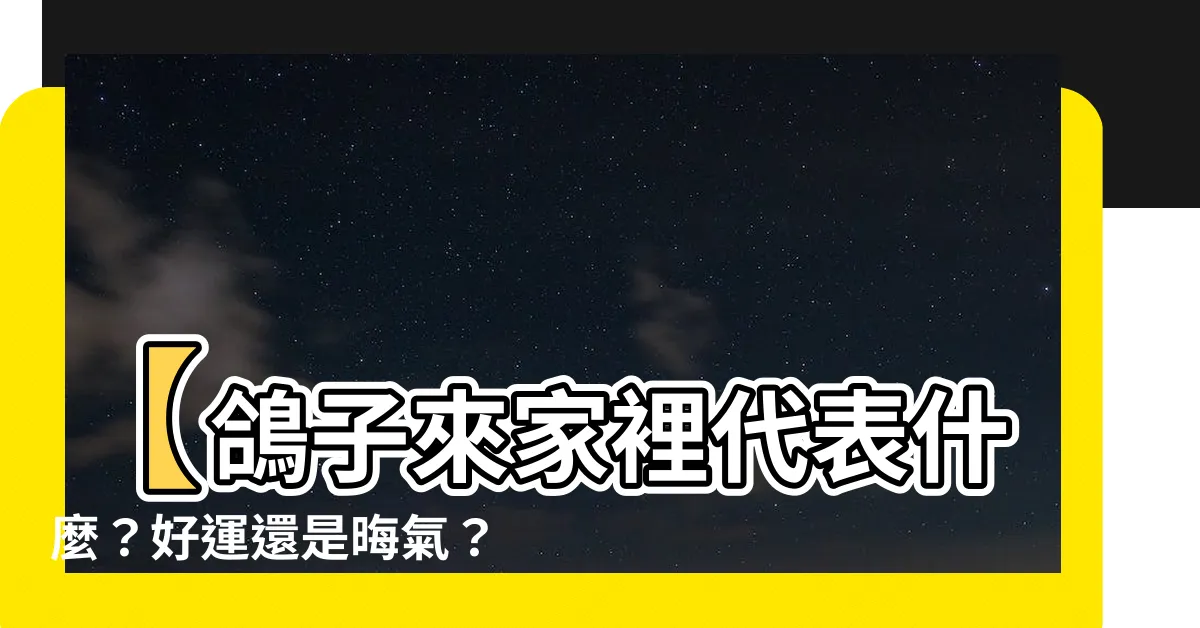 【鴿子來家裡代表什麼】【鴿子來家裡代表什麼？好運還是晦氣？】