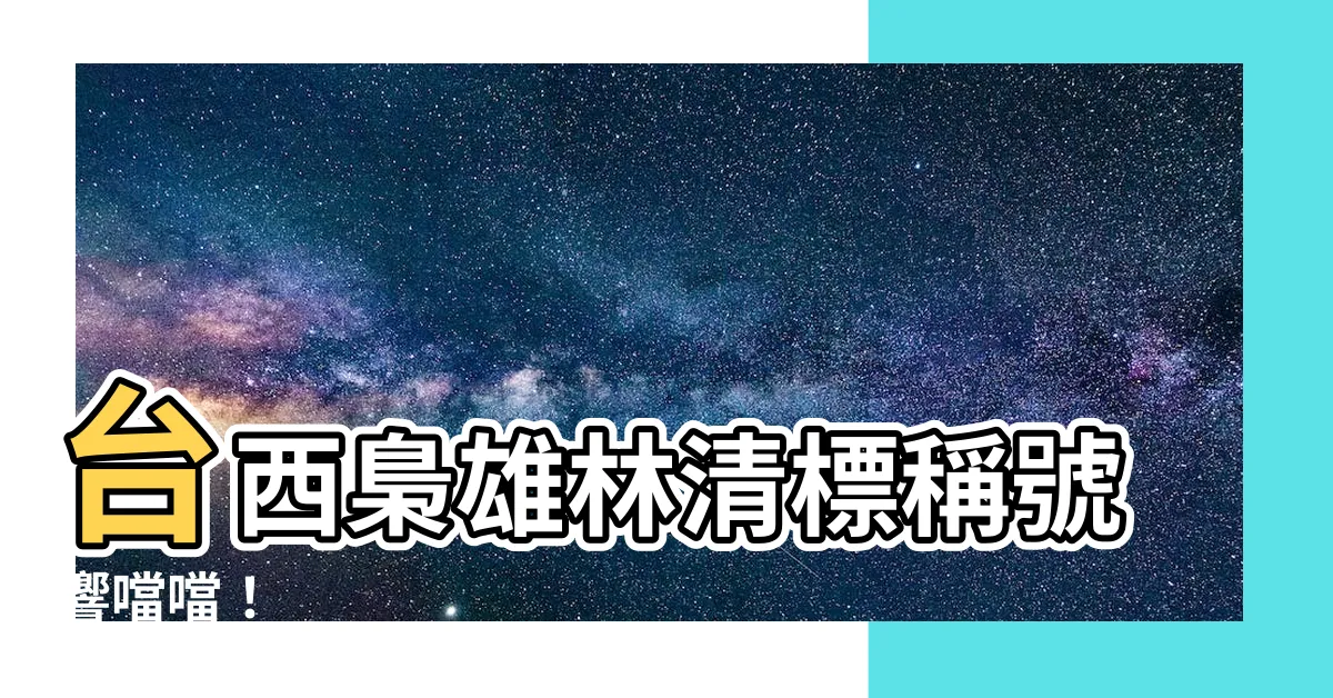 【台西林清標】台西梟雄林清標稱號響噹噹！