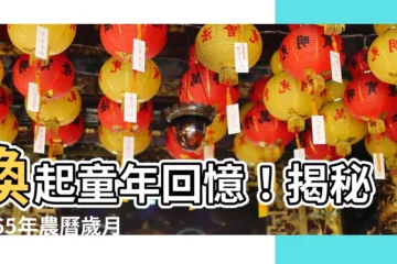 【1965年農曆】喚起童年回憶！揭秘1965年農曆歲月風華
