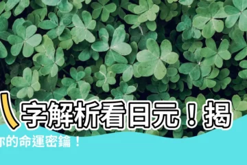 【八字日元意思】八字解析看日元！揭密你的命運密鑰！