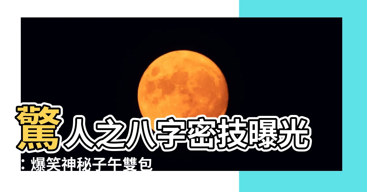 【子午雙包格】驚人之八字密技曝光：爆笑神秘子午雙包格真相終曝光！