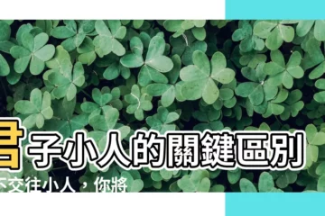 【君子小人】君子小人的關鍵區別：不交往小人，你將受益終身