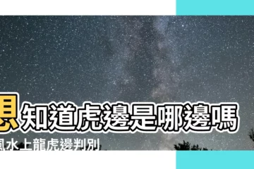 【虎邊是哪邊】想知道虎邊是哪邊嗎？風水上龍虎邊判別方式一次看懂！
