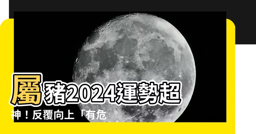 【屬豬2024運勢】屬豬2024運勢超神！反覆向上「有危自有機」