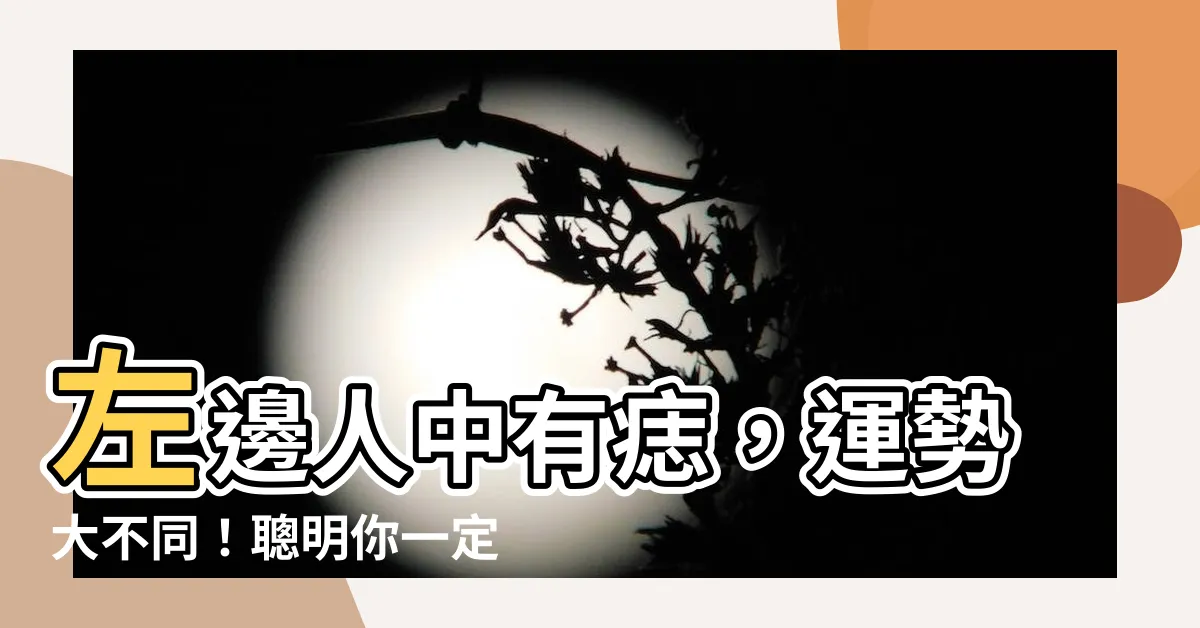 【人中左邊有痣】左邊人中有痣，運勢大不同！聰明你一定要知道