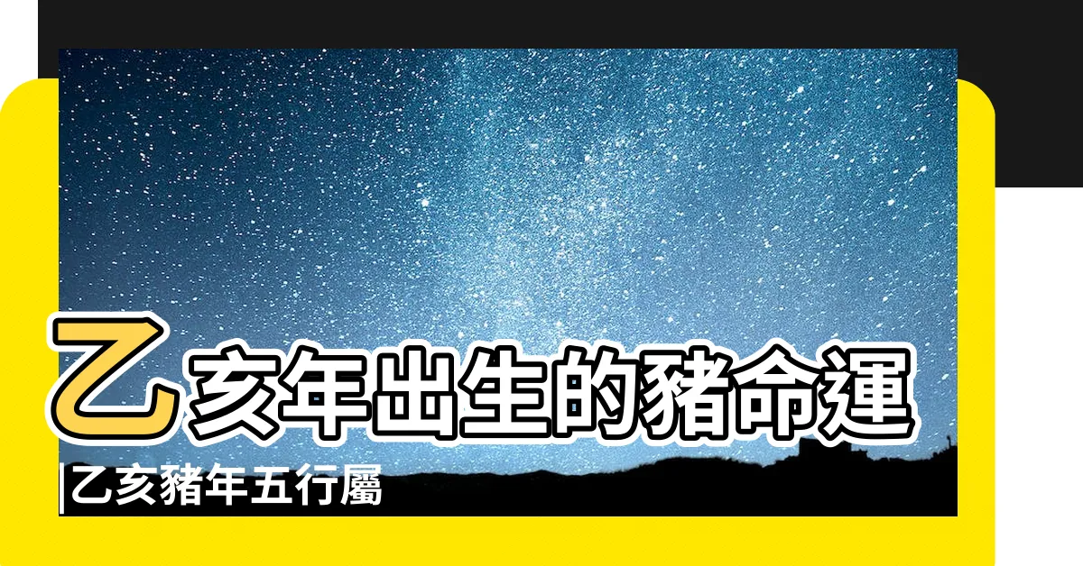 【乙亥年五行】乙亥年出生的豬命運 |乙亥豬年五行屬什麼 |六十甲子年 |