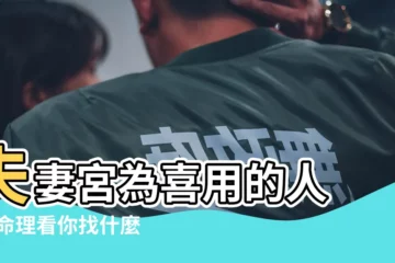 【夫妻宮是喜用神】夫妻宮為喜用的人 |從命理看你找什麼樣的老公 |夫妻宮為喜用神的女命如何 |