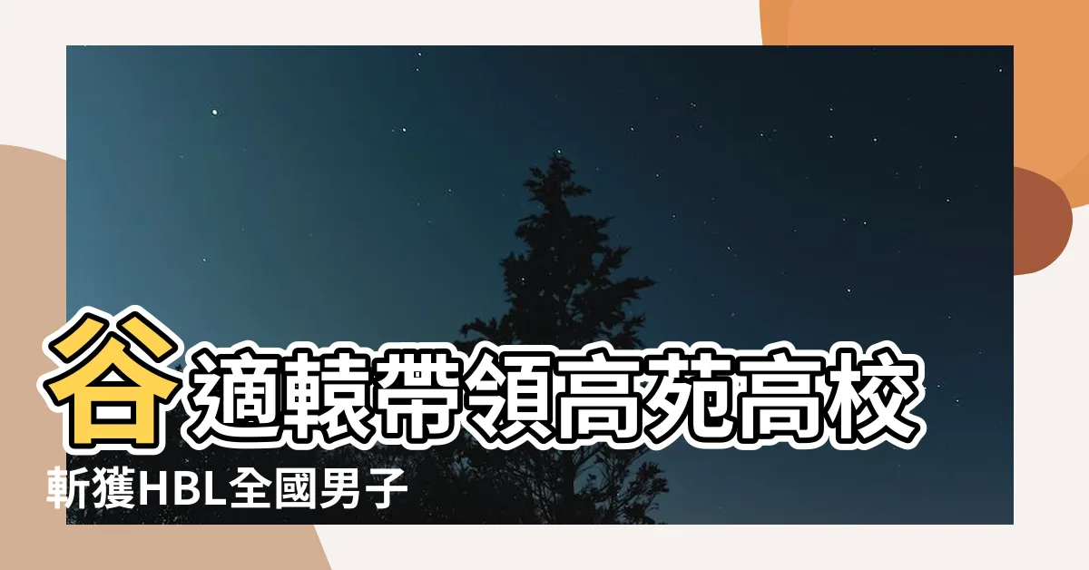 【谷適轅】谷適轅帶領高苑高校斬獲HBL全國男子甲組冠軍！