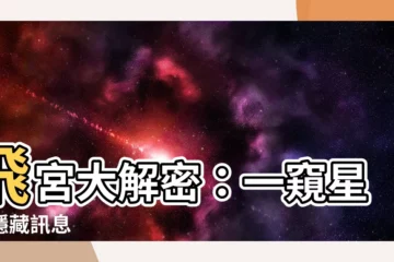【飛宮】飛宮大解密：一窺星盤隱藏訊息