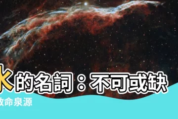 【水 名詞】水的名詞：不可或缺的救命泉源