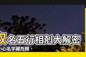 【名字五行相剋】取名五行相剋大解密：小心名字藏危機，影響運勢