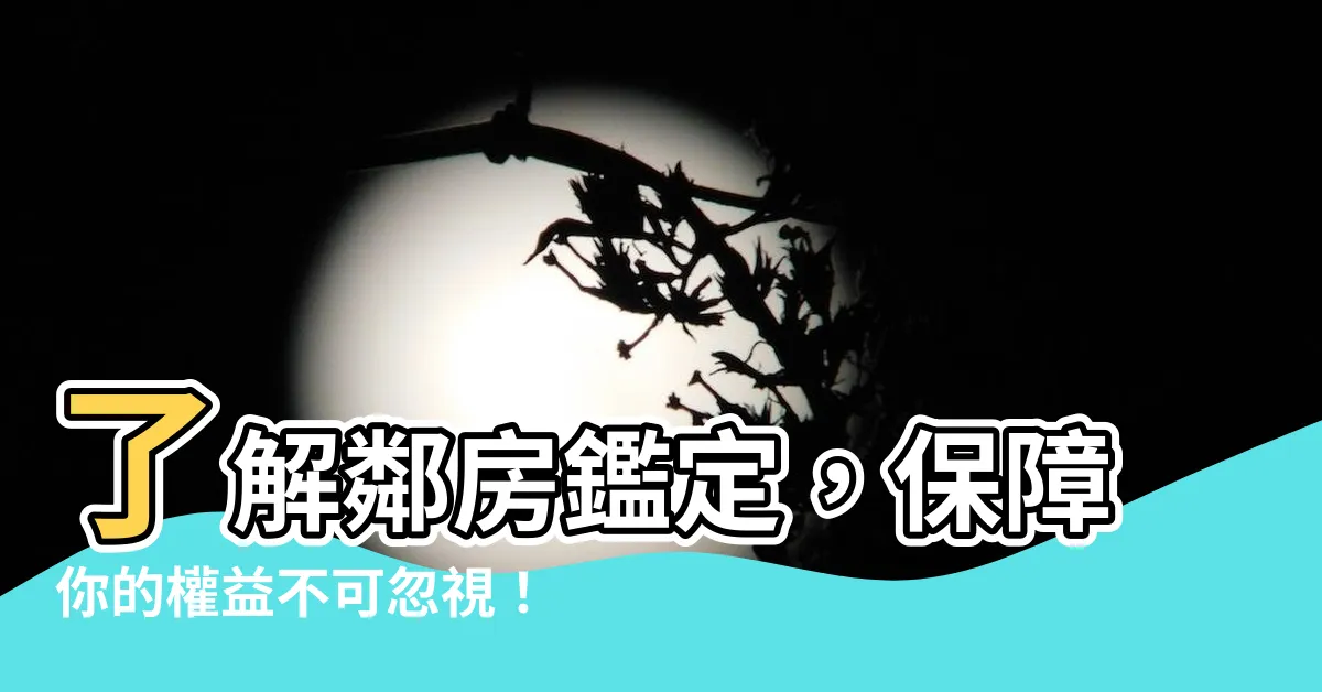 【何謂鄰房鑑定】瞭解鄰房鑑定，保障你的權益不可忽視！