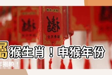 【申猴年份】屬猴生肖！申猴年份今年揭曉！