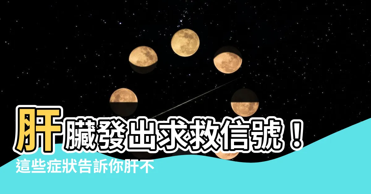 【肝不好有哪些症狀】肝臟發出求救信號！這些症狀告訴你肝不好，及早發現才保肝