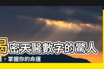 【天醫數字】揭密天醫數字的驚人能量，掌握你的命運密碼