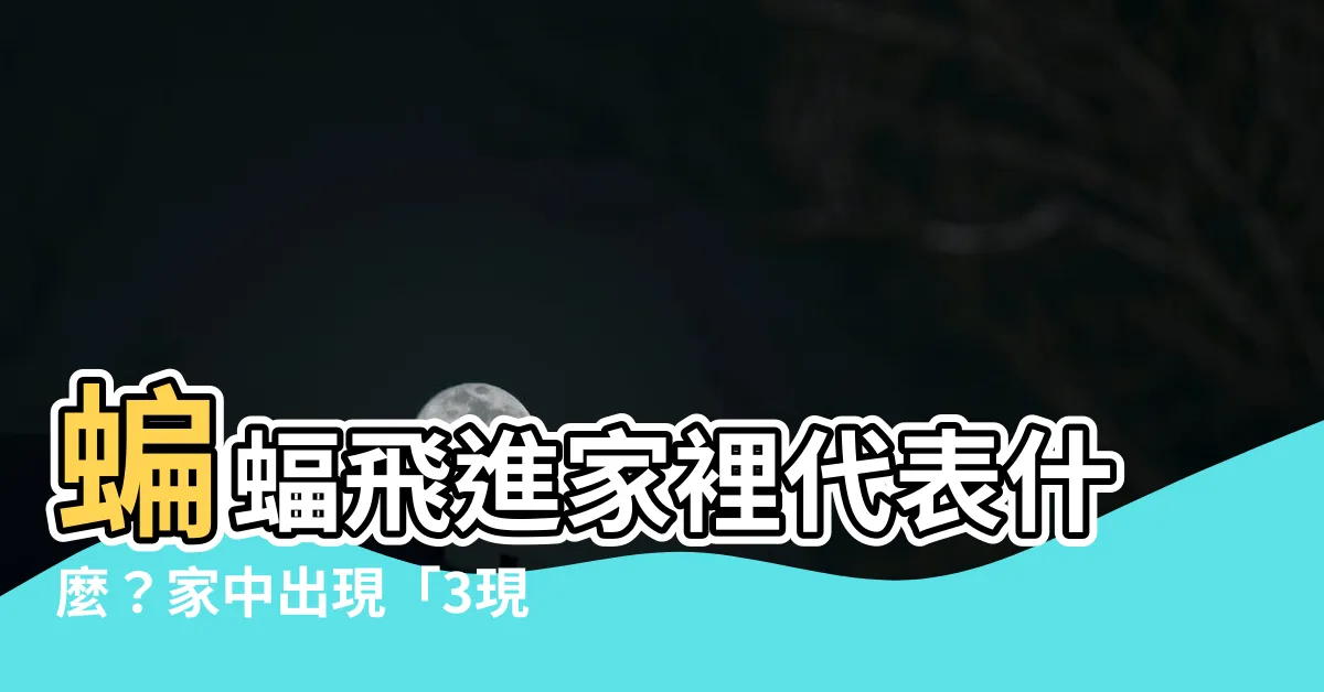 【蝙蝠飛進家裡代表什麼】蝙蝠飛進家裡代表什麼？家中出現「3現象」，屋主準備暴富！