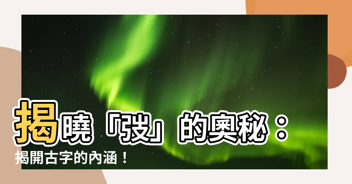 【弢意思】揭曉「弢」的奧秘：揭開古字的內涵！
