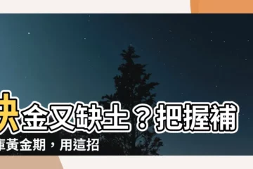 【五行缺金缺土】缺金又缺土？把握補財庫黃金期，用這招助你旺運飛黃騰達！