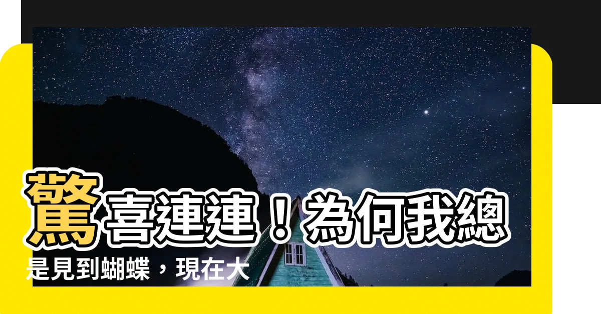 【見到蝴蝶】驚喜連連！為何我總是見到蝴蝶，現在大福降臨！