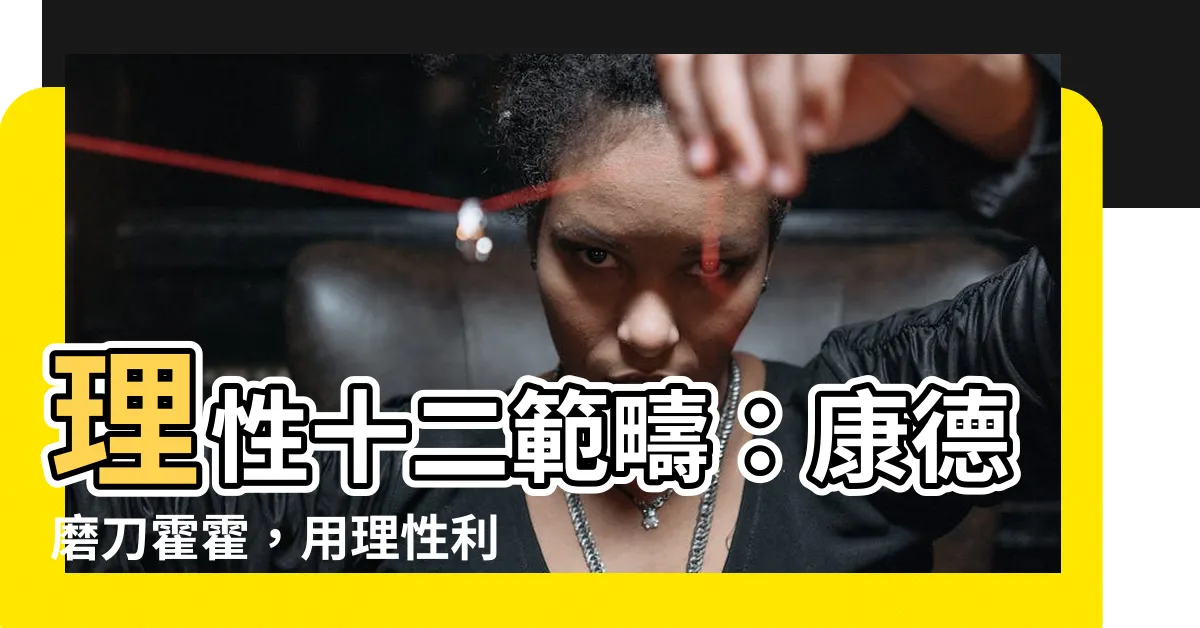 【十二範疇】理性十二範疇：康德磨刀霍霍，用理性利刃剖析世界
