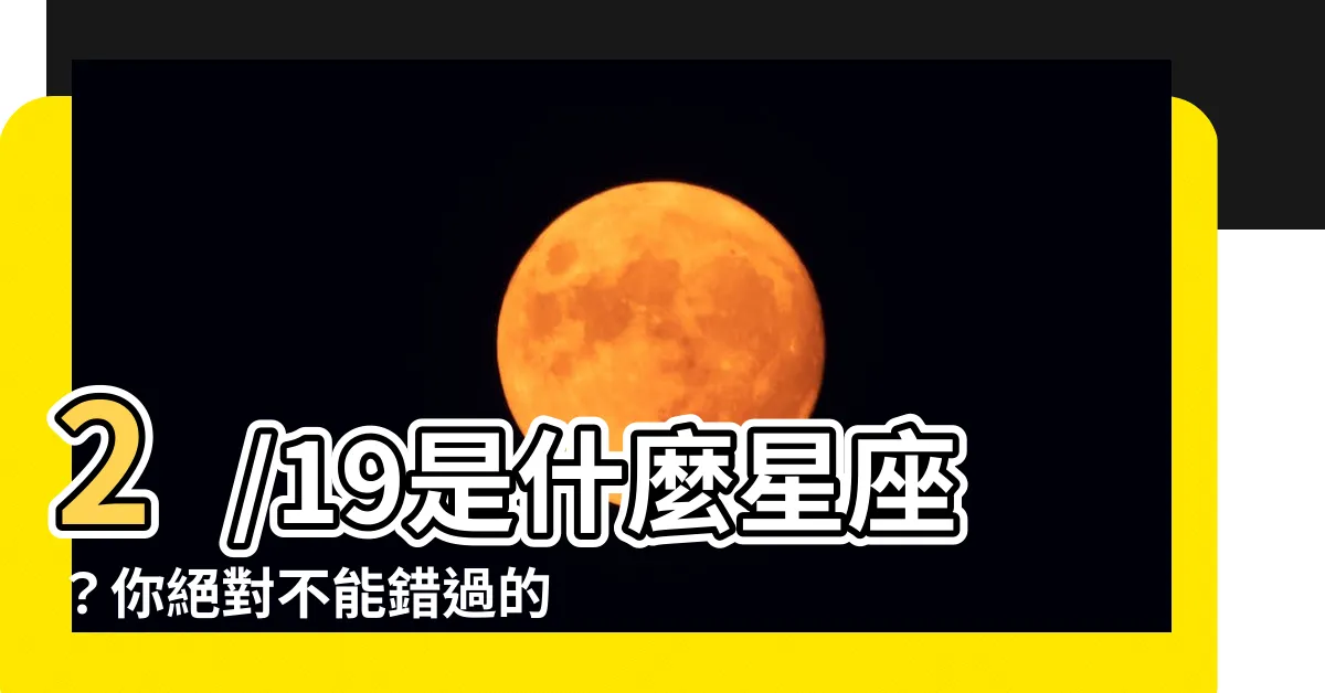 【2/19是什麼星座】2/19是什麼星座？你絕對不能錯過的隱藏星座揭秘！