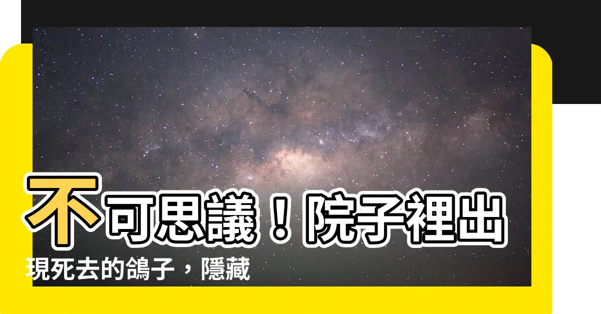 【死掉的鴿子】不可思議！院子裡出現死去的鴿子，隱藏了什麼驚人預兆？