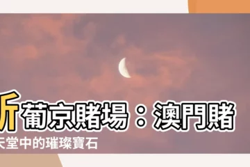 【新葡京賭場】新葡京賭場：澳門賭博天堂中的璀璨寶石