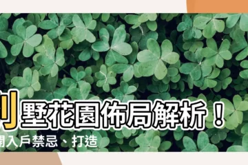 【花園風水】別墅花園佈局解析！避開入户禁忌、打造風水好宅院