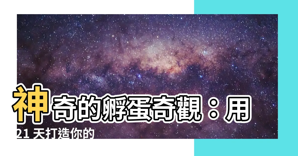【孵蛋】神奇的孵蛋奇觀：用 21 天打造你的毛茸茸小雞！